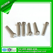 M1.8 * 3 Slotted Recess Cap Head Aço Inoxidável White Zinc Machine Screw